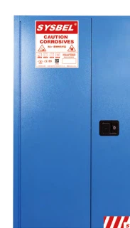 Blue Safety Cabinet for storing corrosive liquids